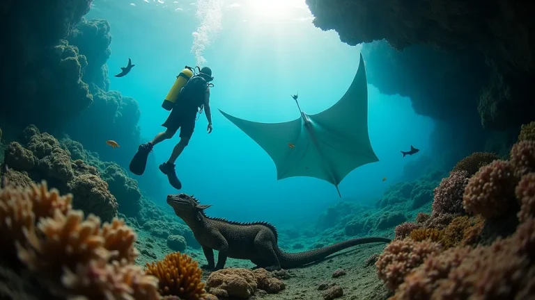 Combine Komodo Dragon Trekking with Diving